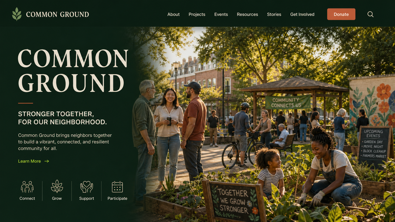 Common Ground website concept